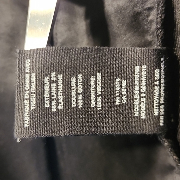 Helmut Lang Black Cropped Tailored Trousers with White Trim Size 6 - Picture 12 of 13